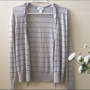 Ann Taylor Loft pretty sequin cardigan top Medium